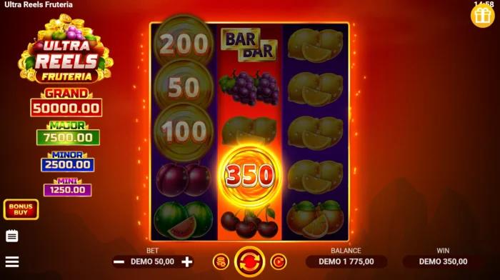Ultra Reels Fruteria - mynt Coin Collect med valörer